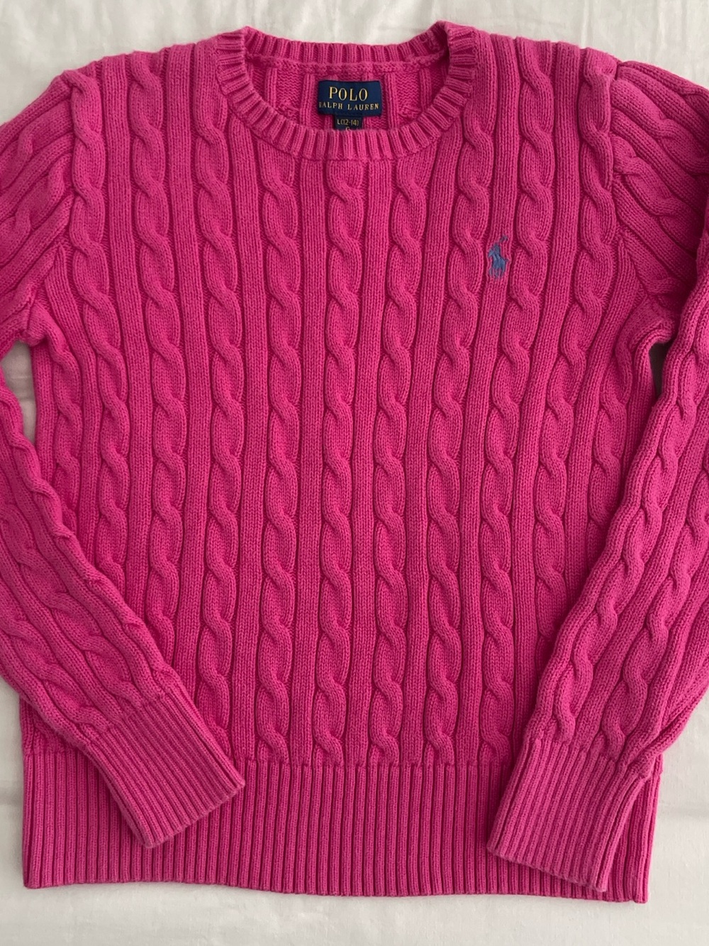 Polo Ralph Lauren Kids Cable Knit Crewneck Sweater - Pink